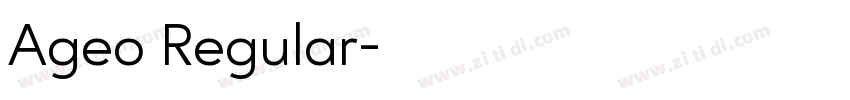 Ageo Regular字体转换